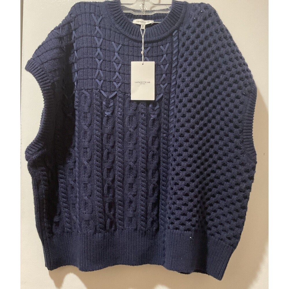 lafayette 148 New York Blue Spring Winter Fall Weather Vest Versatile